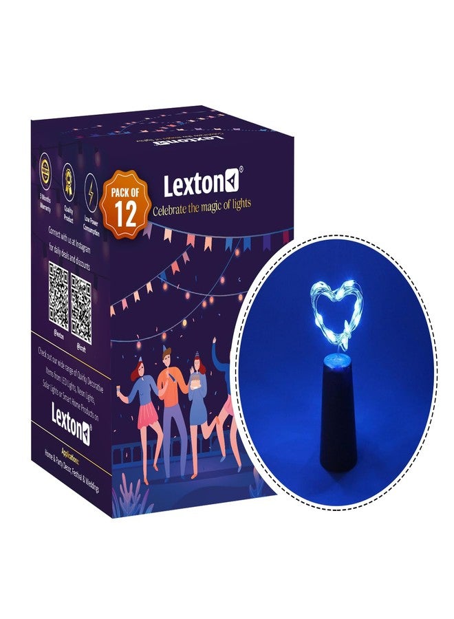 Lexton Cork Light | Bottle Light | Blue Copper String Light | Cork String Light | 12 Pieces | for Valentine's Day, Room décor, Birthdays, Party,Diwali - Image 1